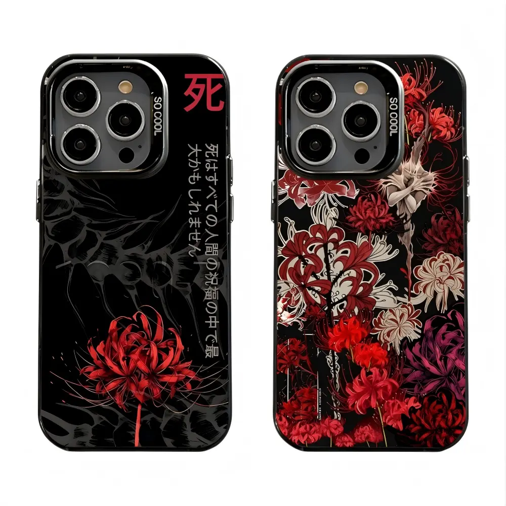 Tokyo Ghoul Red Spider Lily Phone Cases For iPhone 17 Promax Pro Air 16 Plus 15 14 13 12 Black Imd Matte Shockproof Cover