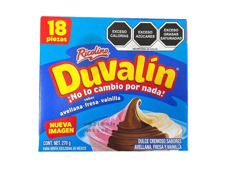 Duvalin 3 Sabores 18ct Snack Chocolate