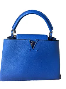 Pre-owned Louis Vuitton Leather Top Handle Bag Taurillon Capucines