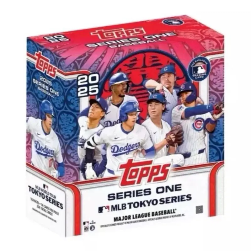 4 (Four) Single Packs - 2025 Topps Baseball Series 1 MLB World Tour Tokyo Series Box