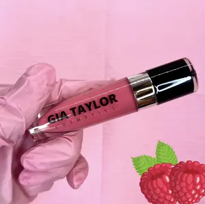 Pink tinted raspberry gloss pink lipgloss vegan cruelty free non sticky lipgloss