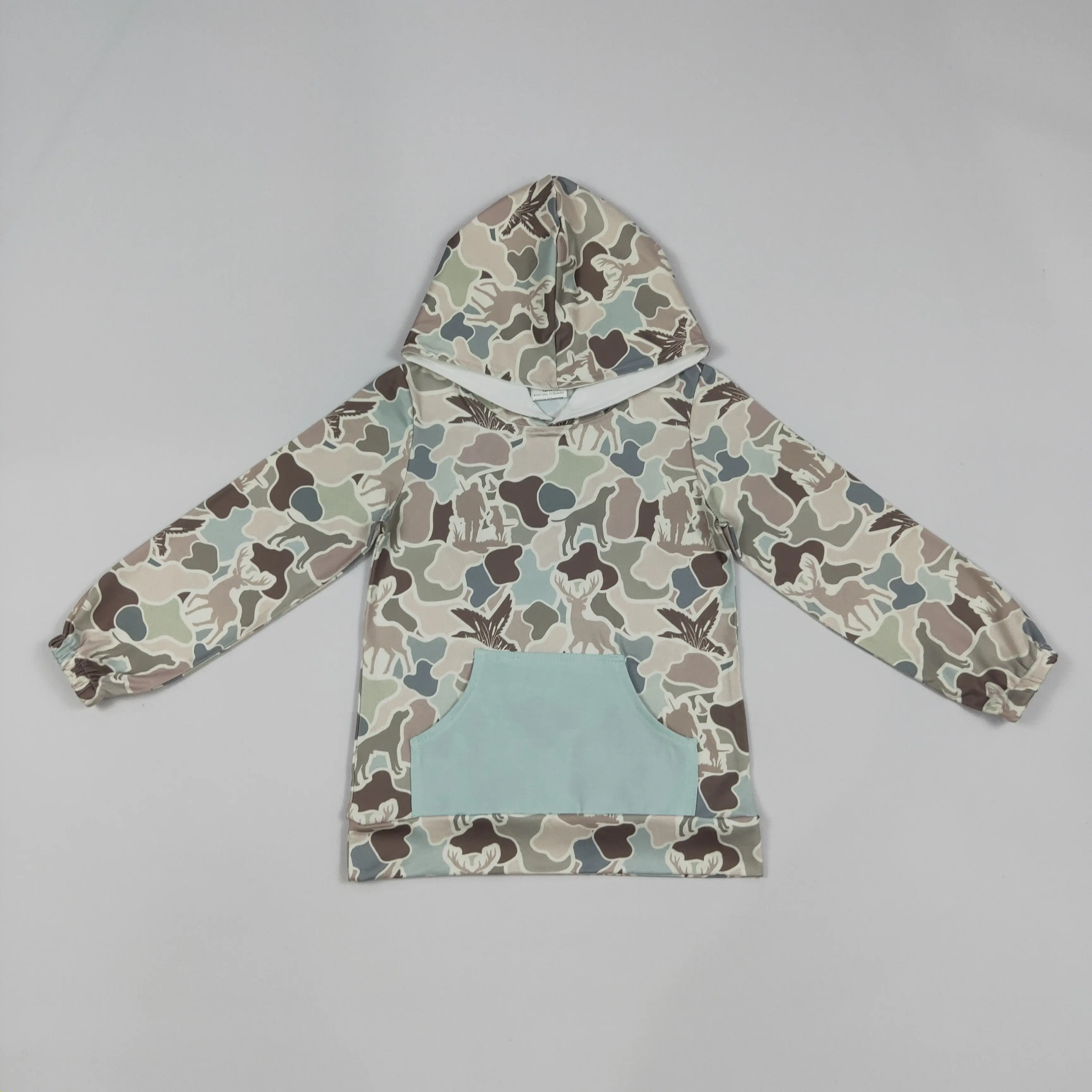 Camo Kids Beige Pullover Hoodie