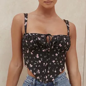 NewAsia Floral Corset Crop Top crop tops