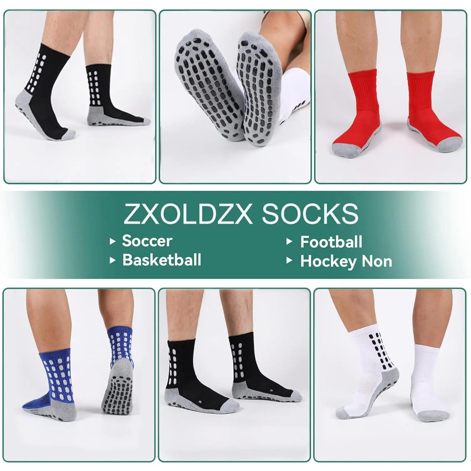 2/4/6 Pairs Men's Women's Soccer Football Baseball Socks with Grip Pads - Non Slip Athletic Sports Socks for Training Match Performance Comfortable Breathable Moisture Wicking Cushioned Ankle Socks Perfect for Running Gym Workout Outdoor Activities 2/4/6 Pairs Men's Women's Soccer Football Baseball Socks with Grip Pads - Non Slip Athletic Sports Socks for Training Match Performance Comfortable Breathable Moisture Wicking Cushioned Ankle Socks Perfect for Running Gym Workout Outdoor Activities
