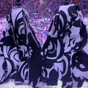 Fabric Handmade Earrings with Black and White Swirl Design for Unique Fashion