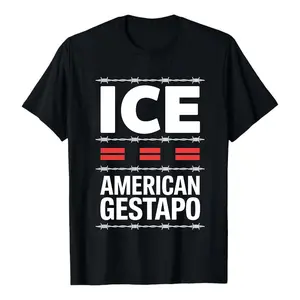 100% Cotton ICE AMERICAN GESTAPO Abolish ICE T-Shirt, Fck ICE Shirt, Unisex Abolish ICE Shirt, Resistance Leftist Fuck Maga Tee, Immigration Activism Shirt