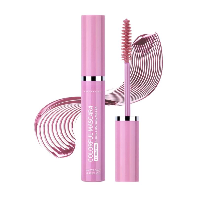 Waterproof Mascara Long-Lasting Waterproof Mascara - Volumizing, Curling,  Dirt-Resistant Formula with Vibrant Blue/Green/Pink Shades - for Everyday & Party Makeup (Halloween, Weddings, Photoshoots) - All Light Beige Types, Festival Beauty, Sleek Packagin