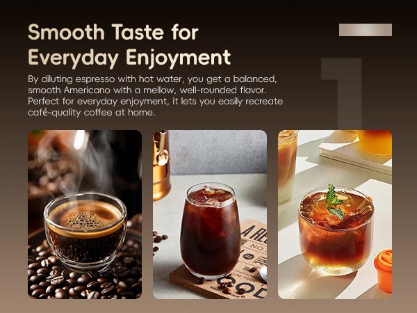 ecozy 2-in-1 Espresso Machine - LED Touch Screen, 20 Bar Pump, Home Coffee Bar, All in One with Drip Coffee, Hot Water and Milk Frother,  Stainless Steel Coffee Maker, Brezzano Core Series Coffee Machine for Cappuccino, Latte, Americano, tiktokshopsp summ