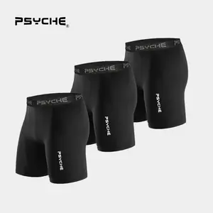 PSYCHE 3 Pack Men’s Compression Shorts Compression Underwear For Gym Workout Running Basketball,Squat-Proof, Sweat-Wicking And Ultra-Breathable