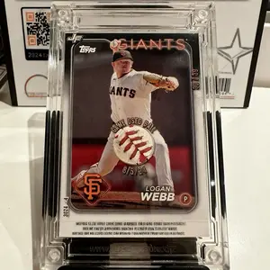 Logan Webb 8/5/2024 Topps Game-Used Ball, 30/39 Serial Numbered Sports Collectible Top-Loading Trading Card Protector