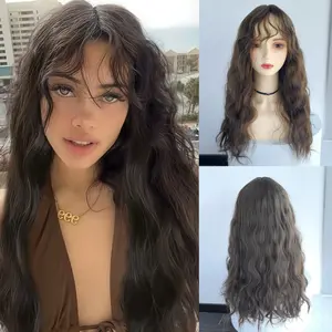 "25" Long Kinky Curly Synthetic Wig - Brown to Blonde Ombre, Heat-Resistant Full Lace Cap for Women, Aesthetic Mood, 65cm Length, 260g-340g Weight