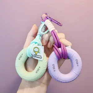 Grip Strength Ring Keychain – Stress Relief Fidget Bag Charm, Trendy Unisex Backpack Accessory