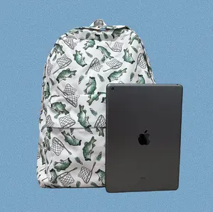 Hunting Fishing Design Backpack Bag ,Toddler Boys Back to School Books Bag ,Adjustable Strap ,Ideal For Everyday Use