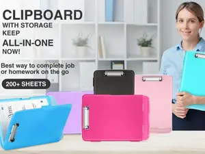 Clipboards with Storage High Capacity Clip Boards 8.5x11 with Storage Heavy Duty Nursing Clipboard Folder Plastic Clipboard with Pen Holder for Women Teachers Work School & Office Supplies