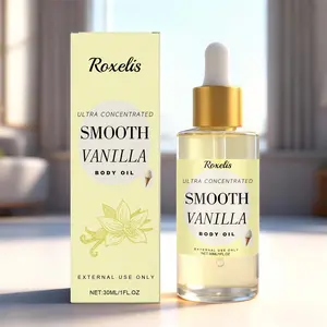 Roxelis Vanilla Cream Revitalizing Body Oil, Lightweight Texture, Deep Nourishment, Long-Lasting Scent, Smooth Radiant Skin, Moisturizing Lotion