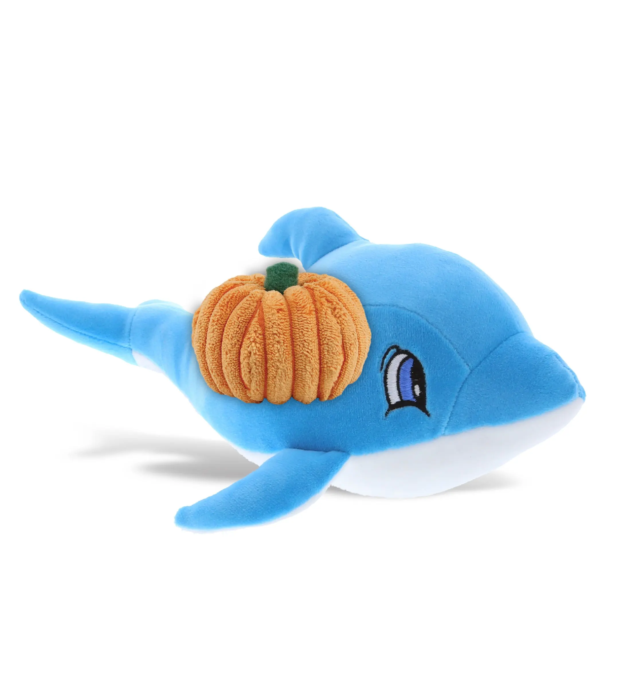 PLUSH PUMPKIN - BABY SOFT PLUSH - BLUE DOLPHIN