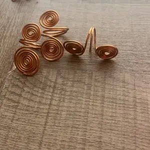 Spiral Copper Ring - Set of 3, Copper Color, Natural Finish, Perfect for Jewelry, Versatile Design for Everyday Wear Fashion