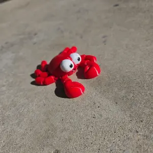 Red Crab Figurine with Large Eyes and Detailed Design for Kids and Collectors