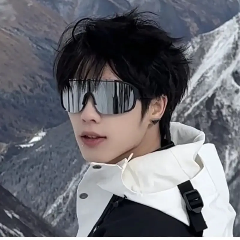 Winter large frame outdoor sports glasses men's and women's ski glasses A mountaineering windproof sunshade new cycling eye protection sunglasses sun protection fishing fashion wear cycling driving goggles sunglasses glasses