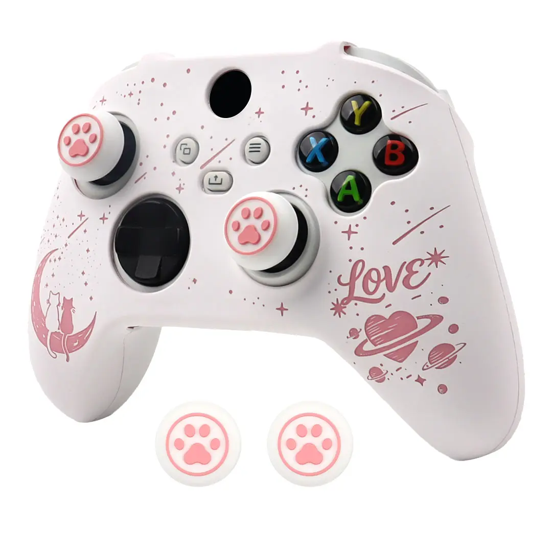 For Xbox Series X Gamepad Skin Laser Engraved Silicone Cover Perfect Fit for Xbox Series S Controller Case Joystick Accessories