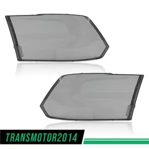 Headlamp Headlights Lens Smoked Cover Pair Fit For 2009-2018 Ram 1500 2500 3500