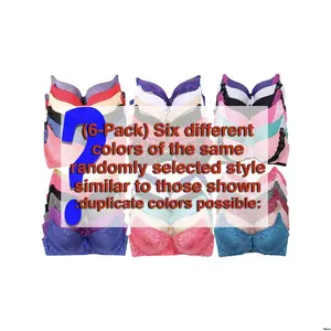) 30A Sizes Print Assorted Random 6 Of Pack s ToBeInStyle Women Bras ( To 46DDD