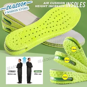 Air Cushion Height Increase Insoles Shock Absorption Shoe Cushion Pads for men and women 1.5/2.5/3cm 1pair