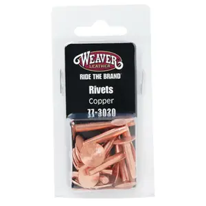 Weaver Leather 77-3020 Copper Rivets & Burrs- 12 Pieces