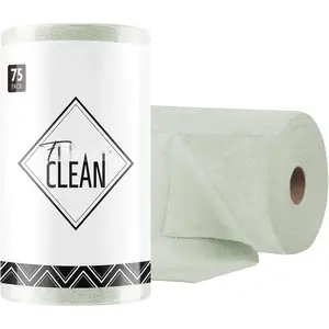 Microfiber Cleaning Cloth Roll -75 Pack,   Microfiber Towels, 12" x 12", , Washable, Scratch Free, Ultra Absorbent Dishcloth for  Supplies, , Pet (Moss Green)