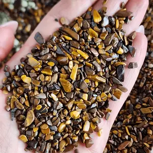 50g Bohemian Tiger Eye Stone Chips 5-7mm, Crystal Decorative Stones, Jewelry, Orgonite, Home Decor Bulk, Ideal for Halloween, Christmas, Easter, Thanksgiving