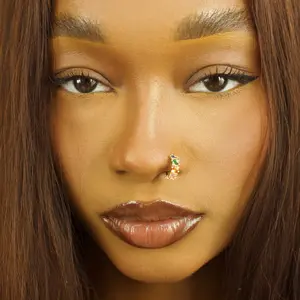 Statement Gold Rainbow Royale Nose Hoop - Elegant Design for Versatile Nose Ring