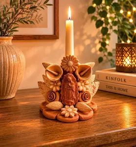 Handmade Clay Candle Holder From Metepec Center Piece