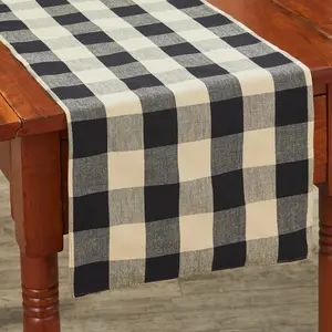 Buffalo Black and Tan Check Table Runners
