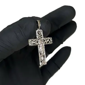 Cruz con diseño hollow real silver 925 SilverSoul