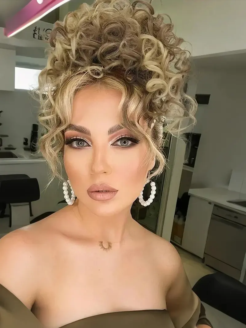 Natural Messy Bun Hair for Women, Synthetic Loose Wave Bun Hair is Ponytail Extension with Elastic Drawstring,  Gorgeous Bun Perfect for Beginners Daily Wear &Party Use. Synthetic Curly Hair (8 Inch)