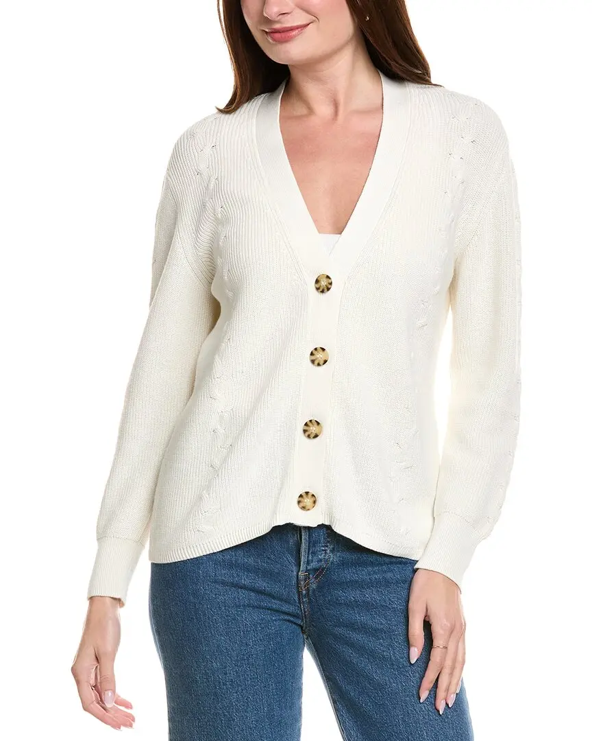 Hannah Rose Shaker Button Cashmere-Blend Cardigan