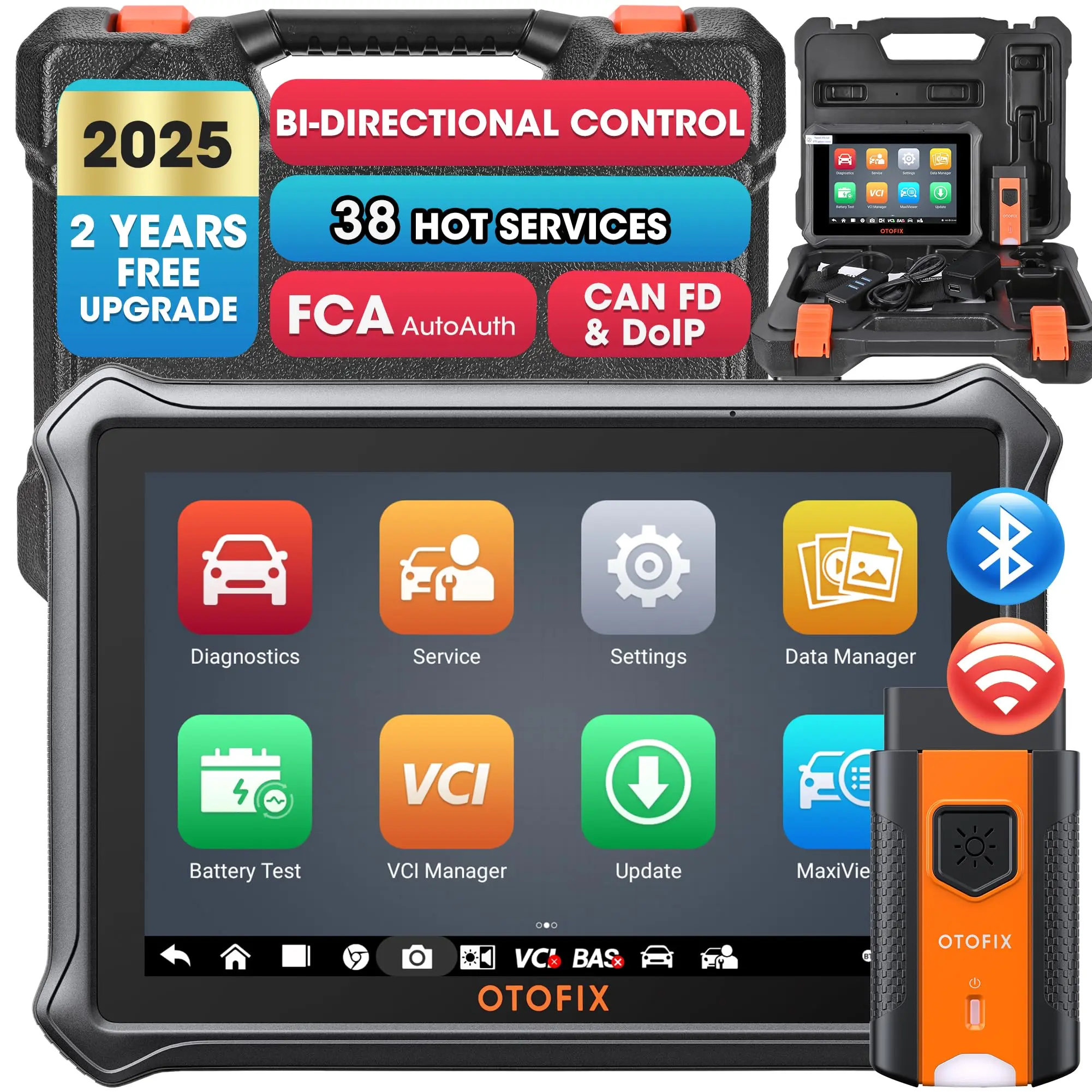 OTOFIX D1 Lite Bidirectional Scan Tool，2026 Newest All System Automotive Diagnostic Scanner fca autoauth, 40 Services, Summervibes