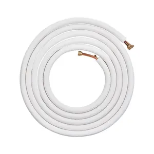 Spring new arrivals 25FT Mini Split Line Set, 1/4" & 1/2" O.D Copper Pipes Tubing and Triple-Layer Insulation, for Air Conditioning or Heating Pump Equipment & HVAC with Rich Accessories (27ft Connection Cable)