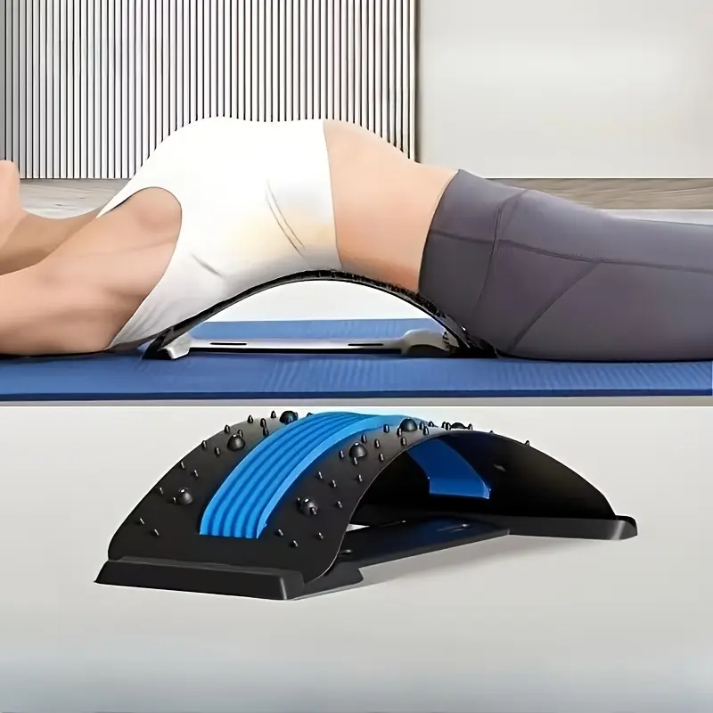 Lumbar Soothing Massager with Three Adjustable Gears, Waist Stretching & Traction Spine Board, Dual-use for Home & Car, Back Relaxation & Support Fitness Equipment, Waist Stretcher, Body Care