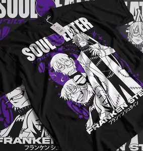[SALE OFF 50%] Soul Eater T-shirt Death The Kid Japanese Anime Black Star Gift Shirt All Size
