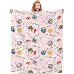 Golden Girls Blanket Gifts 60x50 Throw Blanket Lightweight Golden Girls Merchandise for Couch Bed Sofa Car
