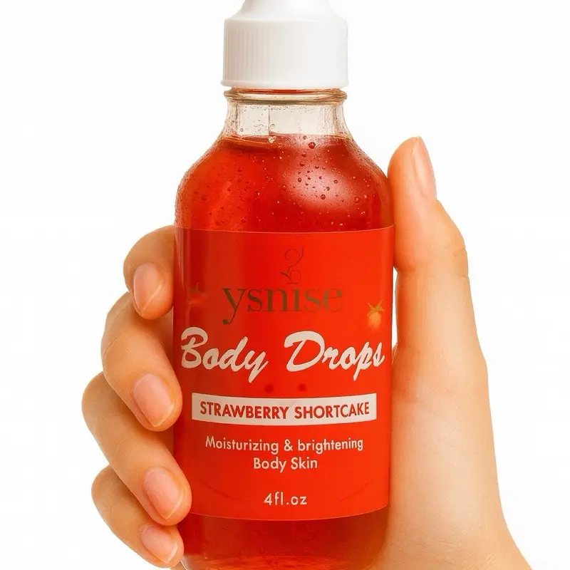 Ysnise All New BODY DROPS - Strawberry Shortcake Scent for Luxurious Skin & Natural Moisturizing 4fl.oz