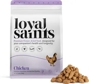 Loyal Saints Premium Freeze-Dried Chicken Dog Food 14oz - Healthy, High Protein, and Grain-Free Raw Chicken Nuggets - Complete and Balanced Meal Topper, Snack, Dog Food & Picky Eater Favorite - Made in The USA - Woman Owned - Dog Nutrition - Dog Treat