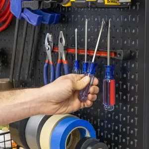Pristine Pegboard Pro Accessory Pack - Compatible with Various Pegboards, Ideal for Storage and Organization