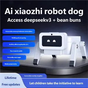 Voice control AI Robot Dog Voice Controlled Dialogue Biomimetic Artificial Intelligence Chat Car Ornament Blue Edition