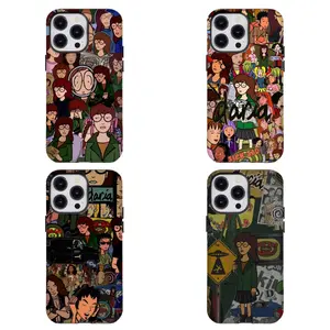 Nostalgic D-Daria 90s Cartoon Phone Case Iconic Daria Morgendorffer Sarcastic Aesthetic Design Compatible for iPhone 17 16 15 14 13 12 11 and for Samsung S21-S25 Ideal Gift for Retro Cartoon Lovers