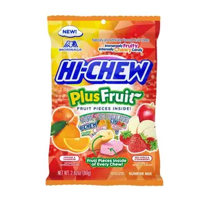 Morinaga Hi Chew Fruity Chewy Candy - Natural Sweet Watermelon & Grape Snack, 2.82oz