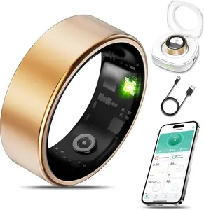 Smart Ring, Screenless Titanium Build & Advanced SpO2 Heart Rate Sensor Array, Sizes 7-12, For Men Women Fitness Routine & Everyday Wellness Tracking, Waterproof Comfortable All-Day Discreet Sleek Stylish Wearable Tech, Sleep Monitor, Activity Tracker