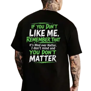 Elevate Your Casual Style with the Mind Over Matter Men's T-Shirt Bold Statement Graphic Perfect for Spring and Summer Outfits