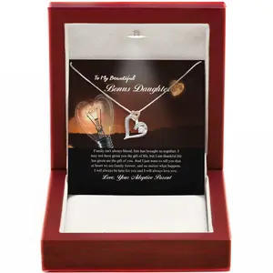 Stepdaughter Necklace Eternal Bond Jewelry Featuring Heartfelt Quotes About Family And Love Perfect For Birthdays Or Anniversaries